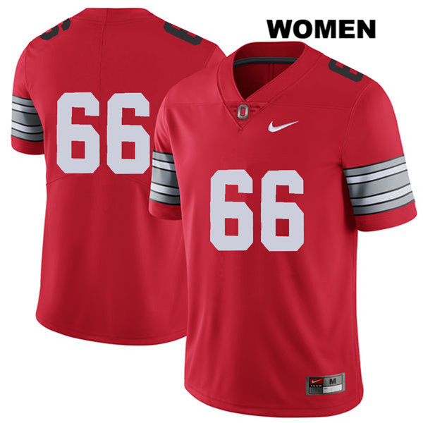 Ohio State Buckeyes Women's Malcolm Pridgeon #66 Red Authentic Nike 2018 Spring Game No Name College NCAA Stitched Football Jersey WN19A05BR